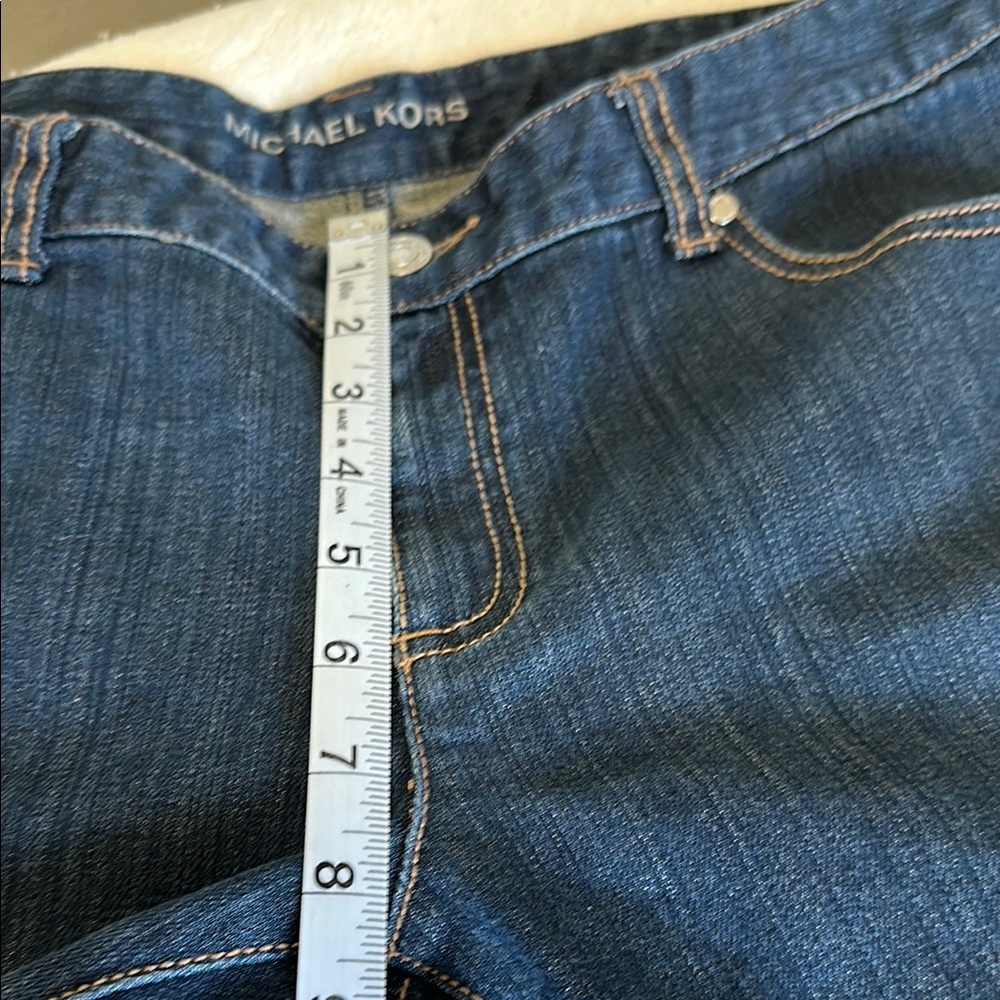 Michael Kors Women's Boot Cut Dark Blue Jeans Size 8 - Picture 8 of 10